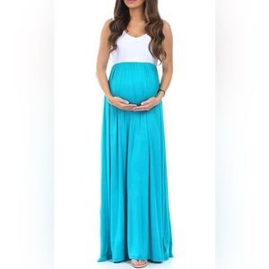 Maternity Sleeveless Maxi Dress